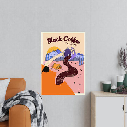 BLACK COFFEE TWO SUGARS PRINT